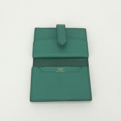 Hermes Bearn Mini Wallet with Coin Purse Bifold Mini Epsom Vertigo Vert Green