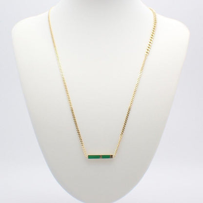 Bottega Veneta ID Chain Necklace Gold Green