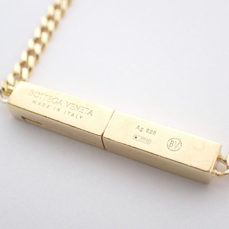 Bottega Veneta ID Chain Necklace Gold Green