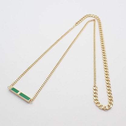 Bottega Veneta ID Chain Necklace Gold Green