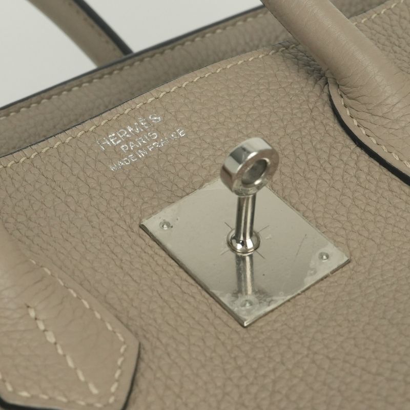 Hermes Birkin 35 Tote Togo Tourtierle Gristourterelle Gray Silver