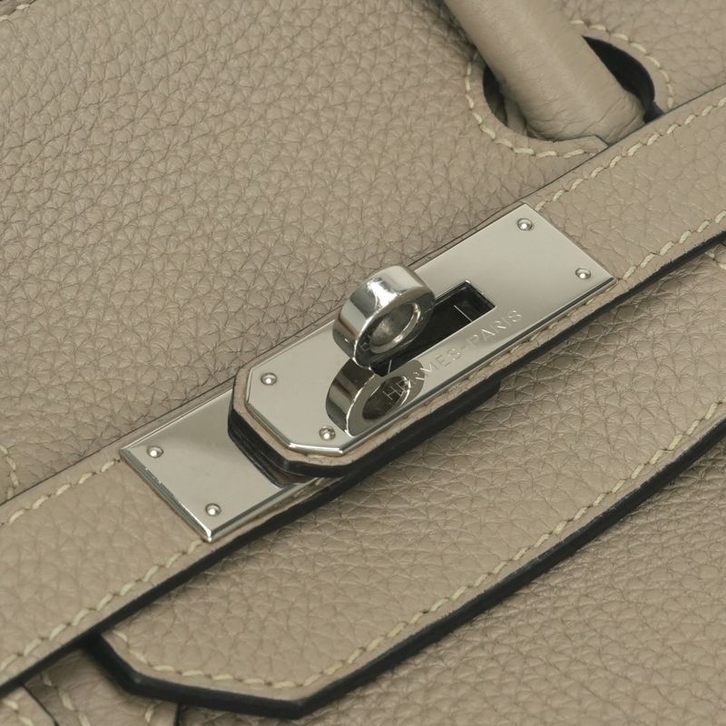 Hermes Birkin 35 Tote Togo Tourtierle Gristourterelle Gray Silver