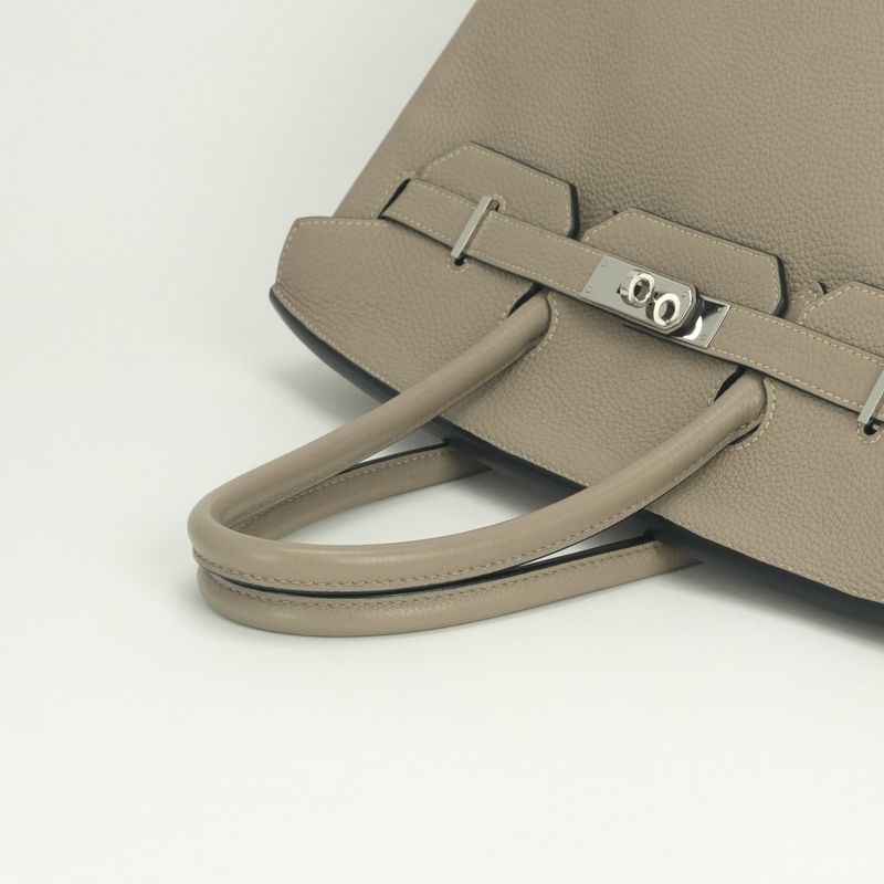 Hermes Birkin 35 Tote Togo Tourtierle Gristourterelle Gray Silver