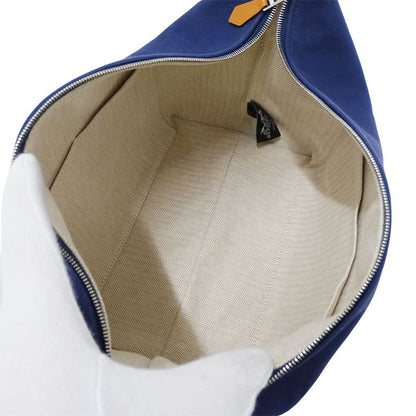Hermes Handbag Bride-a-Brac GM Canvas Marine Blue 03 Pouch Case Makeup Simple