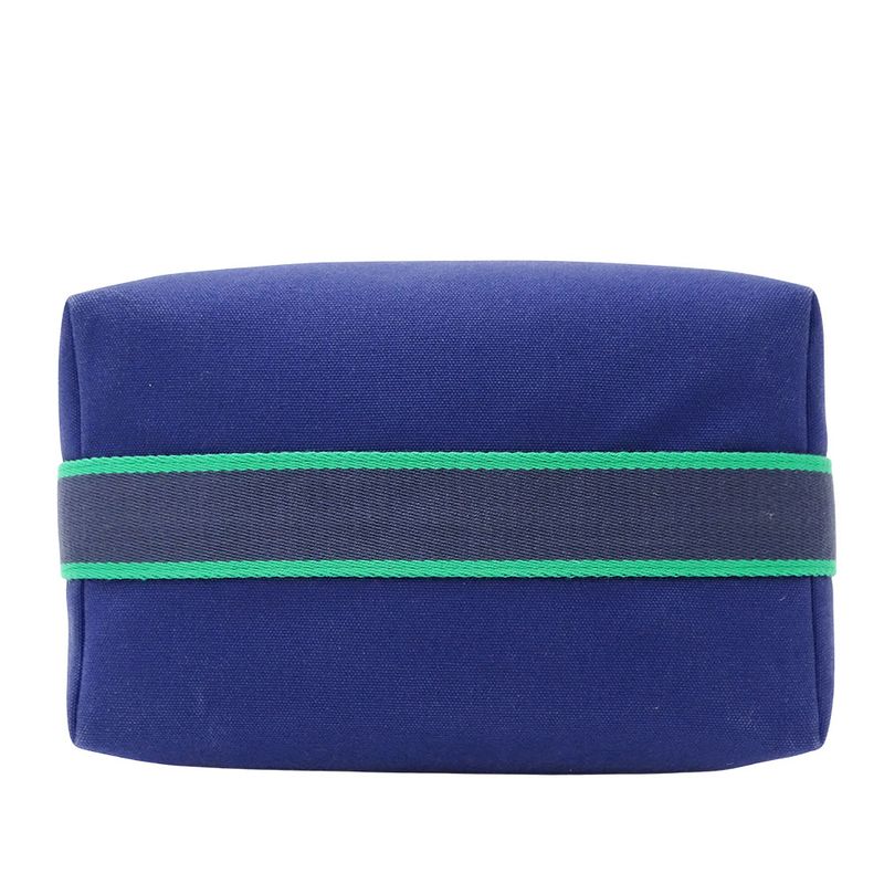 Hermes Handbag Bride-a-Brac GM Canvas Marine Blue 03 Pouch Case Makeup Simple