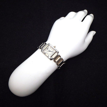 Cartier Watch Tank Francaise SM 11 Point Diamond Index Square Guilloche Silver