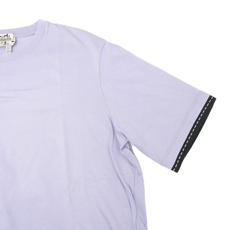 Hermes T-Shirt Purple M Cotton Cleaned