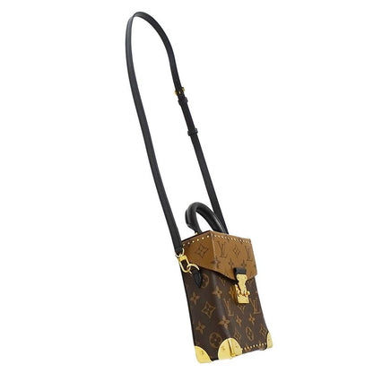 Louis Vuitton 2-Way Shoulder Bag Monogram Reverse Canvas Camera Box Brown