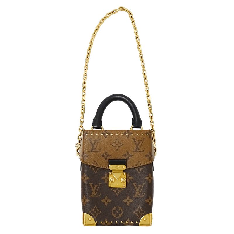 Louis Vuitton 2-Way Shoulder Bag Monogram Reverse Canvas Camera Box Brown
