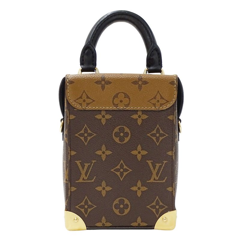 Louis Vuitton 2-Way Shoulder Bag Monogram Reverse Canvas Camera Box Brown