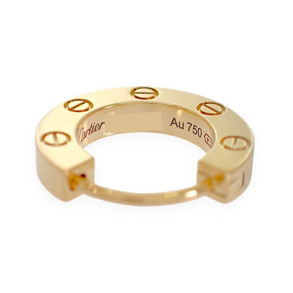 Cartier Love Single on Line Limited Earrings 18k Yellow Gold