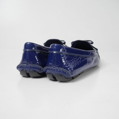 Prada Loafers 37.5 Enamel Ribbon Driving Shoes