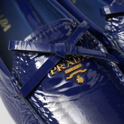 Prada Loafers 37.5 Enamel Ribbon Driving Shoes