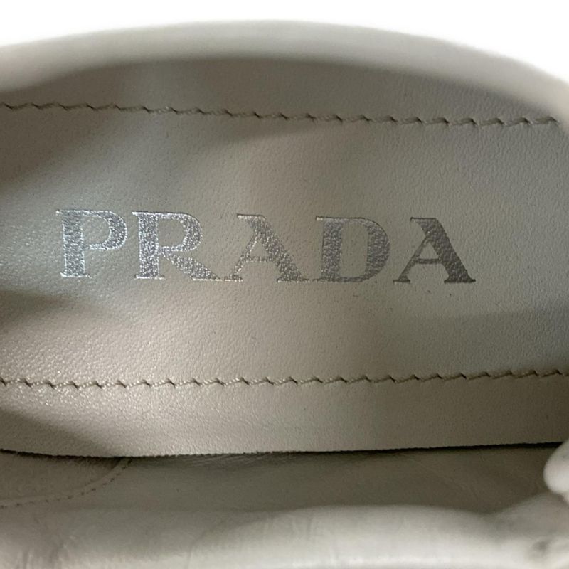 Prada Sneakers 35 Ivory Quilted Leather