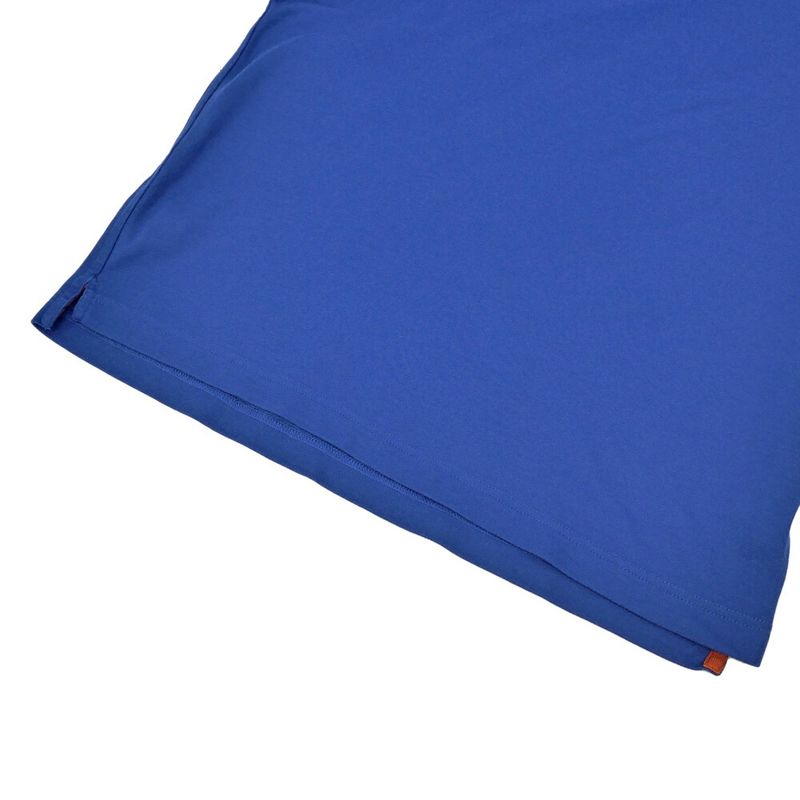 Hermes Series Button Polo Shirt Short Sleeve Blue L Cotton Polyester Cleaned
