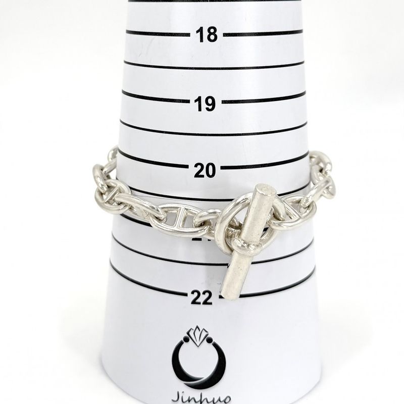 Hermes Bracelet Chaine D'ancre GM 16 Links 925 Sterling Silver