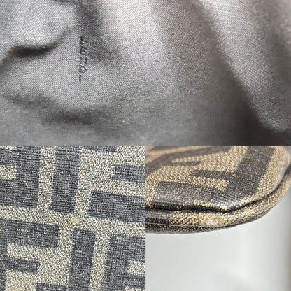 Fendi Shoulder Bag Zucca Bag Mamma Bucket Brown Gold