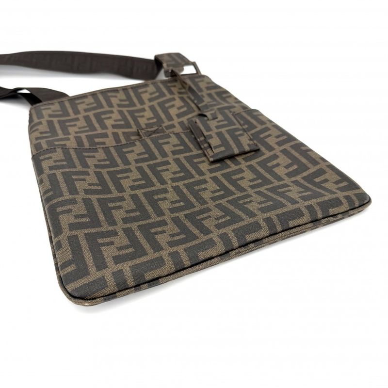Fendi Shoulder Bag Zucca Bag Mamma Bucket Brown Gold