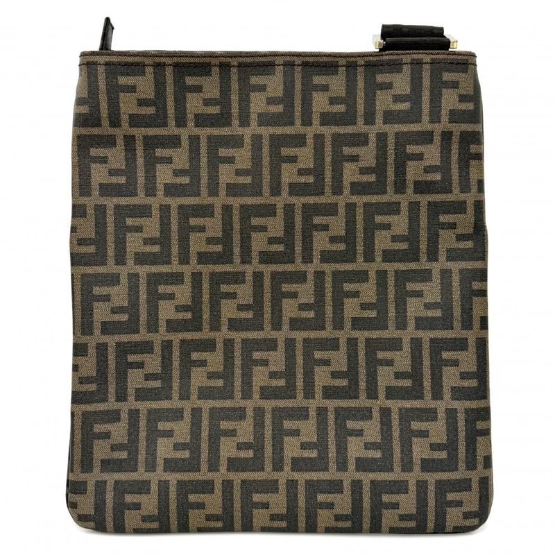 Fendi Shoulder Bag Zucca Bag Mamma Bucket Brown Gold