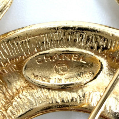 Chanel Brooch Quilted CC Logo Vintage Gold Plated