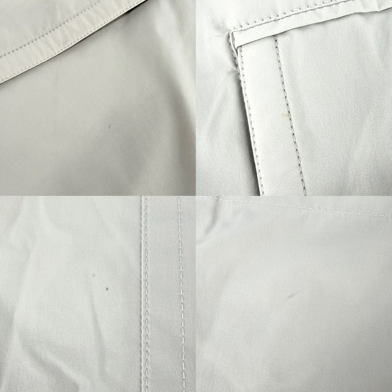 Hermes Long Coat 50 Beige Nylon Polyurethane Spring Autumn