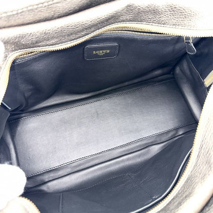 Loewe Anagram Amazona 36 Mini Boston Bag Shoulder Metallic Leather Gold