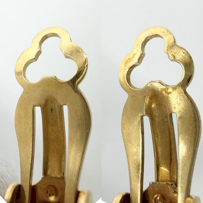Chanel Earrings Magma Lava CC Logo Gold Plated
