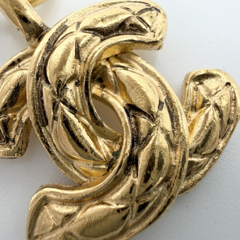 Chanel Necklace Quilted CC Logo Gold Plated