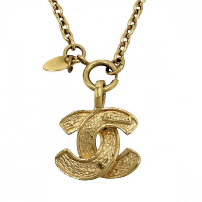 Chanel Necklace Quilted CC Logo Gold Plated