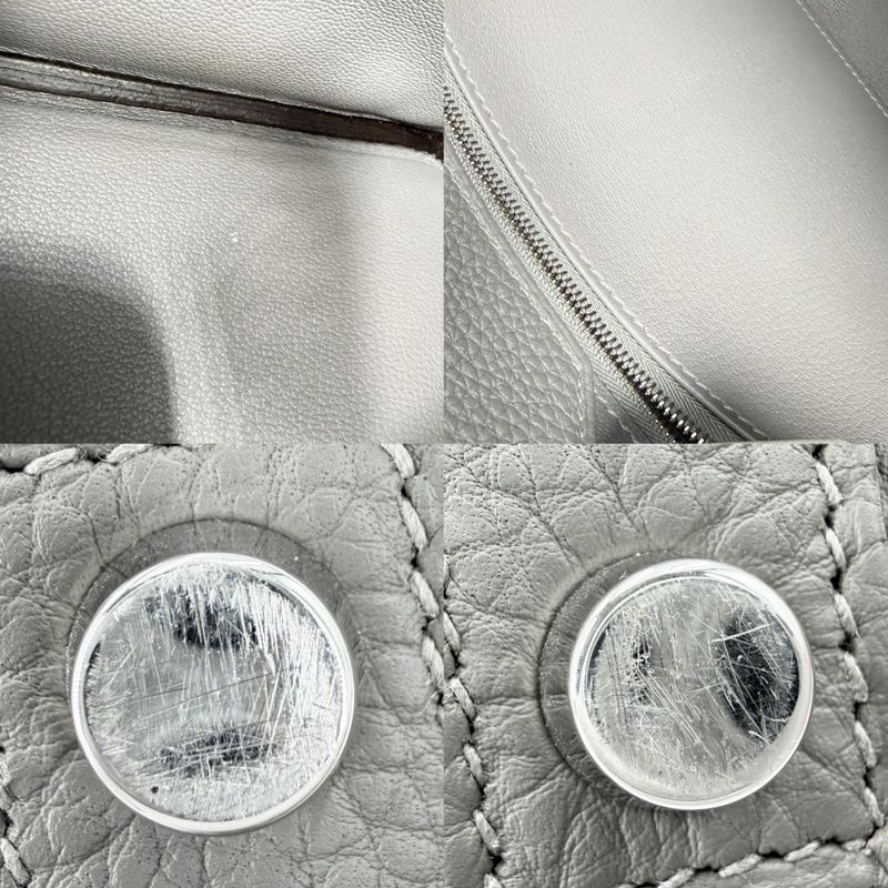 Hermes Handbag Birkin 40 Inner Stitch Gray Togo Grimeyer Silver