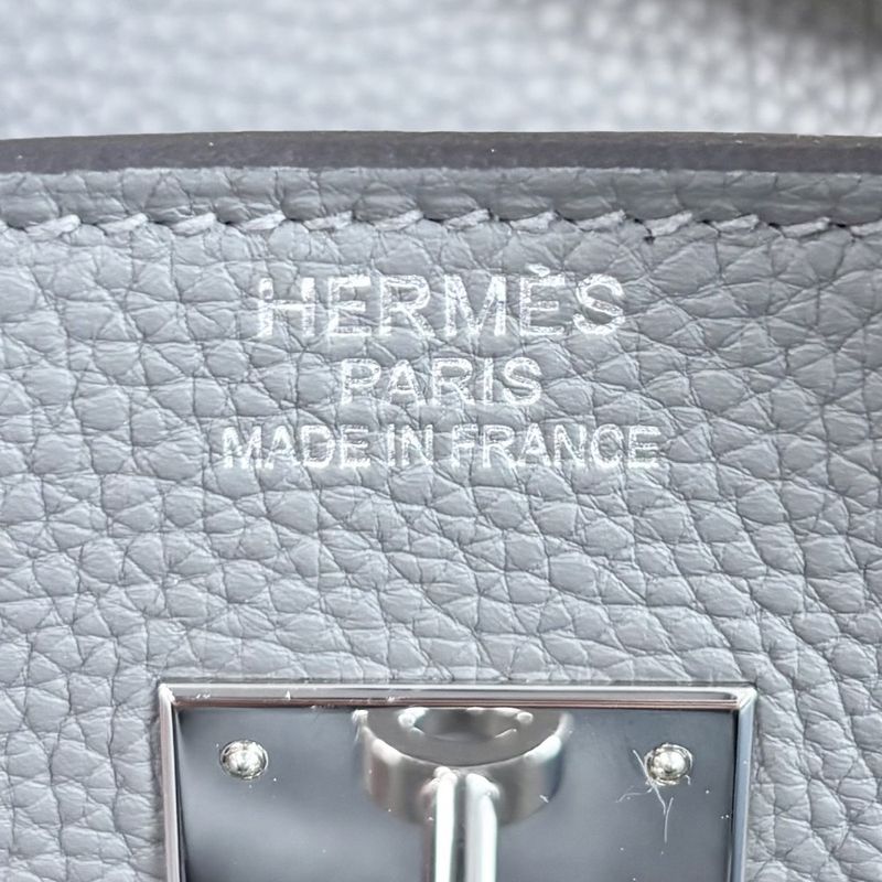 Hermes Handbag Birkin 40 Inner Stitch Gray Togo Grimeyer Silver