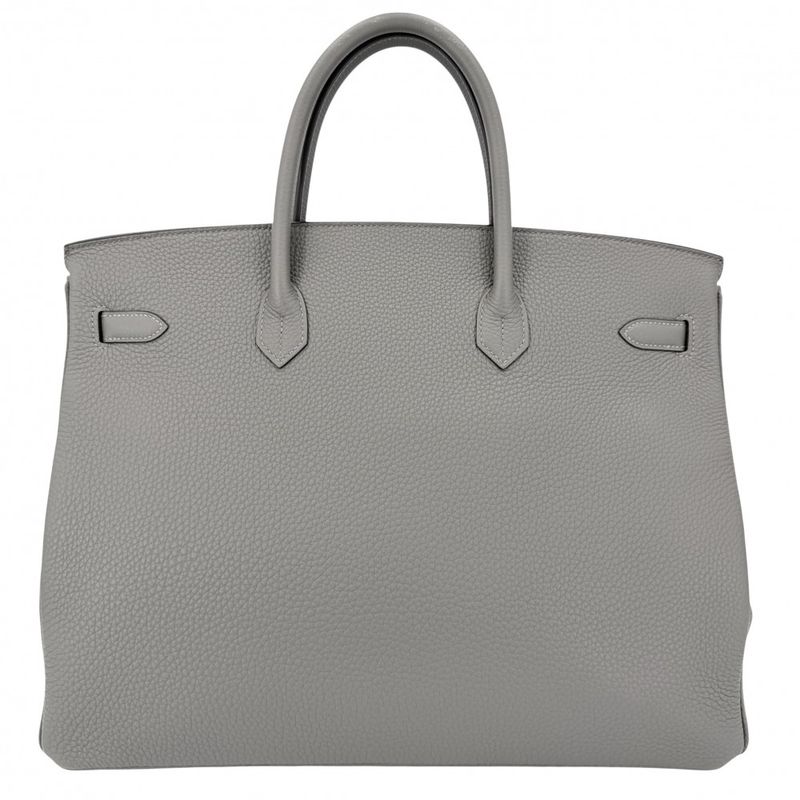 Hermes Handbag Birkin 40 Inner Stitch Gray Togo Grimeyer Silver