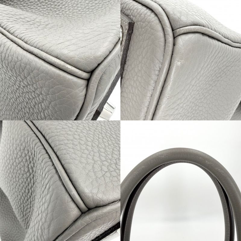 Hermes Handbag Birkin 40 Inner Stitch Gray Togo Grimeyer Silver