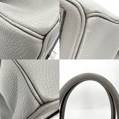 Hermes Handbag Birkin 40 Inner Stitch Gray Togo Grimeyer Silver