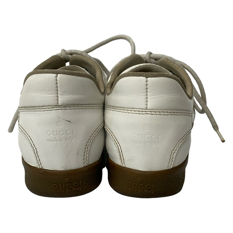 Gucci Sneakers 36.5 White Light Gray Jacket Trainer Leather