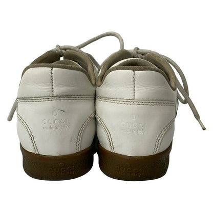 Gucci Sneakers 36.5 White Light Gray Jacket Trainer Leather