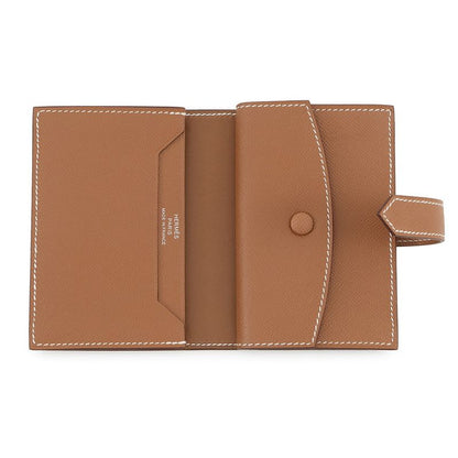 Hermes Card Case Bearn Mini Coin Purse Gold Silver Vo Madame
