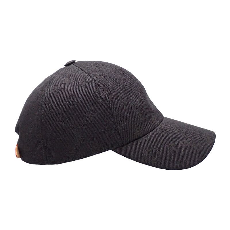 Louis Vuitton Monogram Essential Cap S Hat Cotton Black