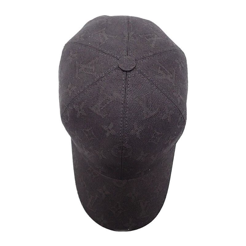 Louis Vuitton Monogram Essential Cap S Hat Cotton Black