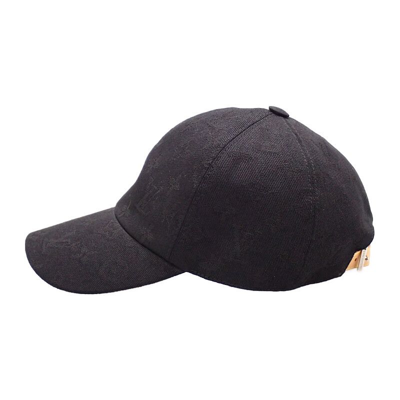 Louis Vuitton Monogram Essential Cap S Hat Cotton Black