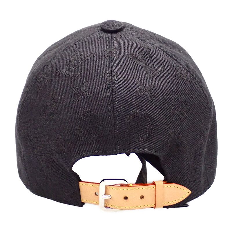 Louis Vuitton Monogram Essential Cap S Hat Cotton Black