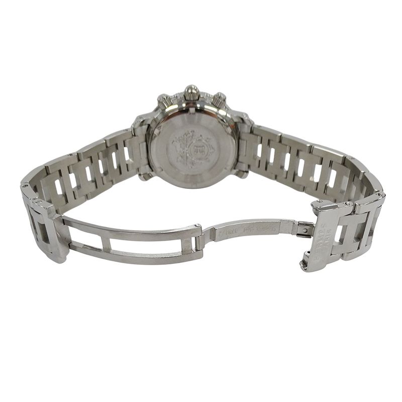 Hermes Watch Clipper Diver Chronograph Date Quartz Stainless Steel Silver Black