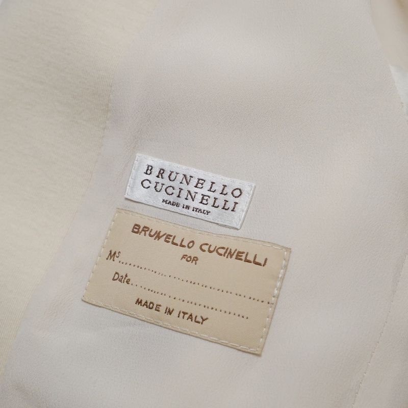 Brunello Cucinelli Tweed Jacket 38 Moni les Jersey Stretch Shawl Collar Blue