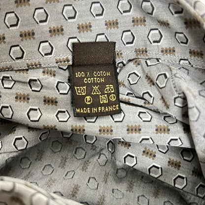 Louis Vuitton Long Sleeve Shirt Light Gray Brown Multi