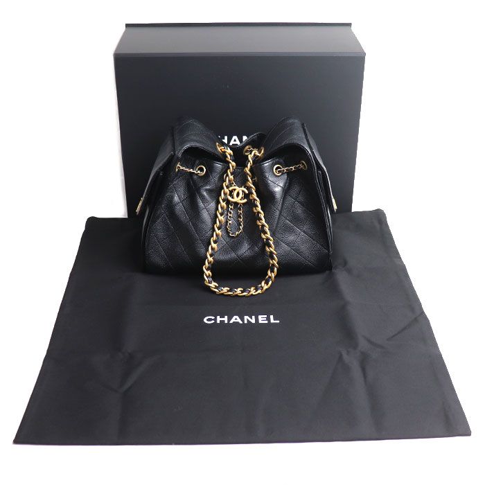 Chanel 25 Small Caviar Leather Shoulder Bag Black