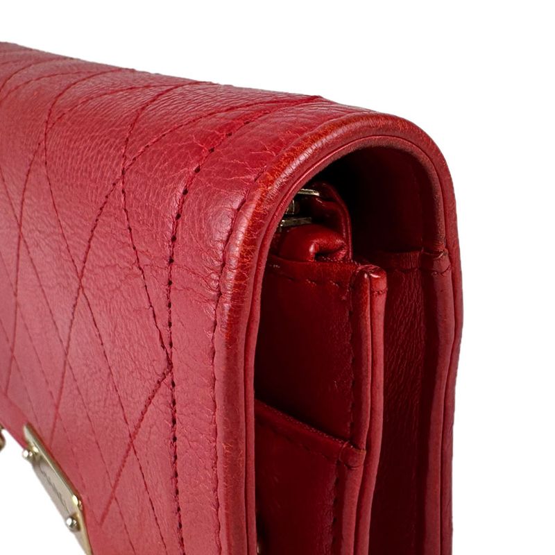 Chanel Chain Wallet Red