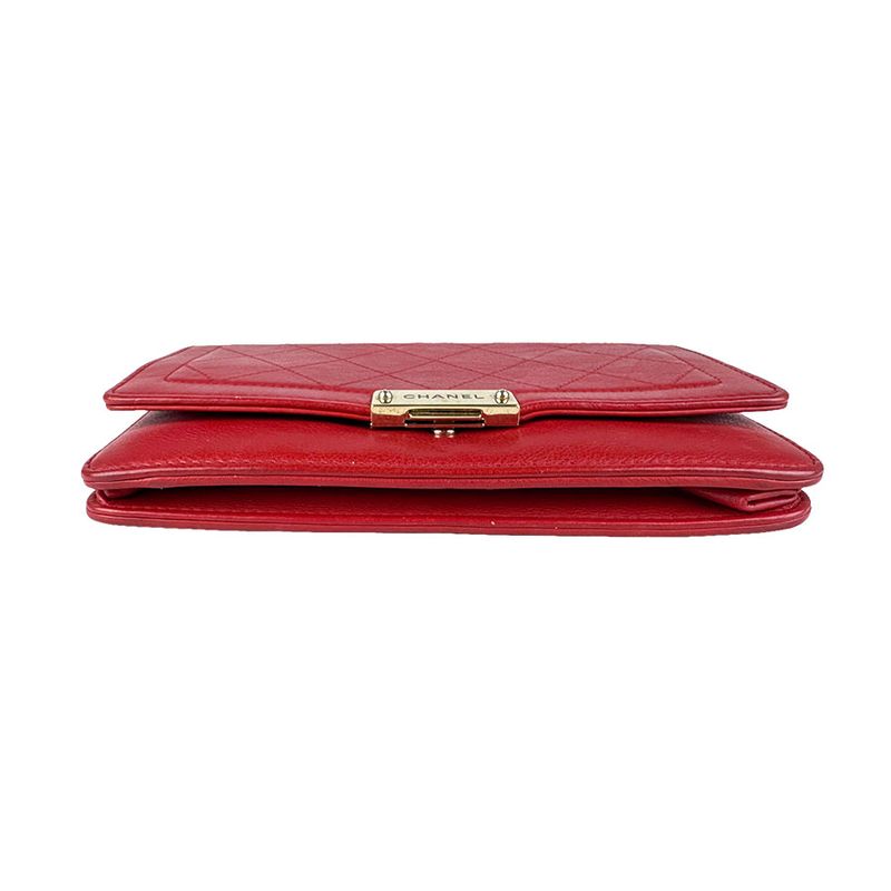 Chanel Chain Wallet Red