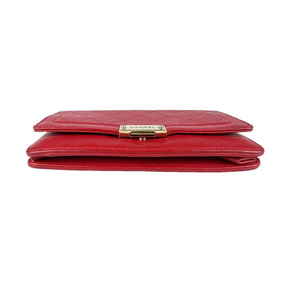 Chanel Chain Wallet Red