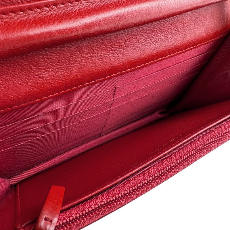 Chanel Chain Wallet Red