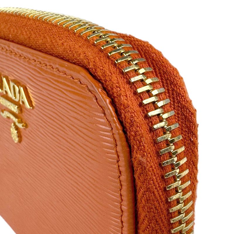 Prada Coin Case Coin Purse Orange